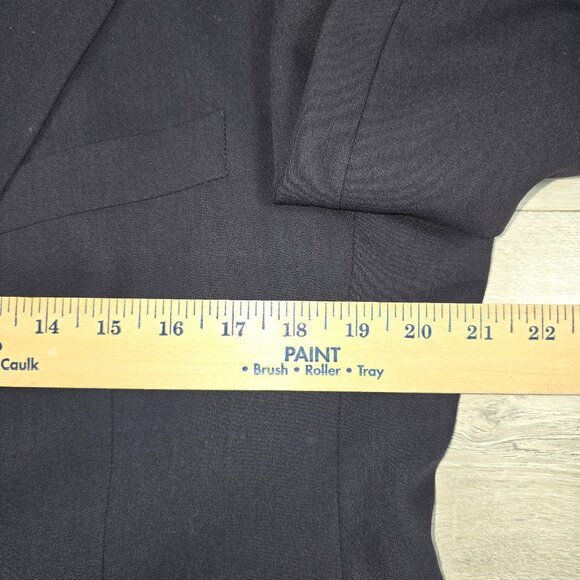 Marks & Spencer Mens Double Breasted Wool Blazer Sz 40S Navy Blue Gold Buttons - Picture 5 of 11